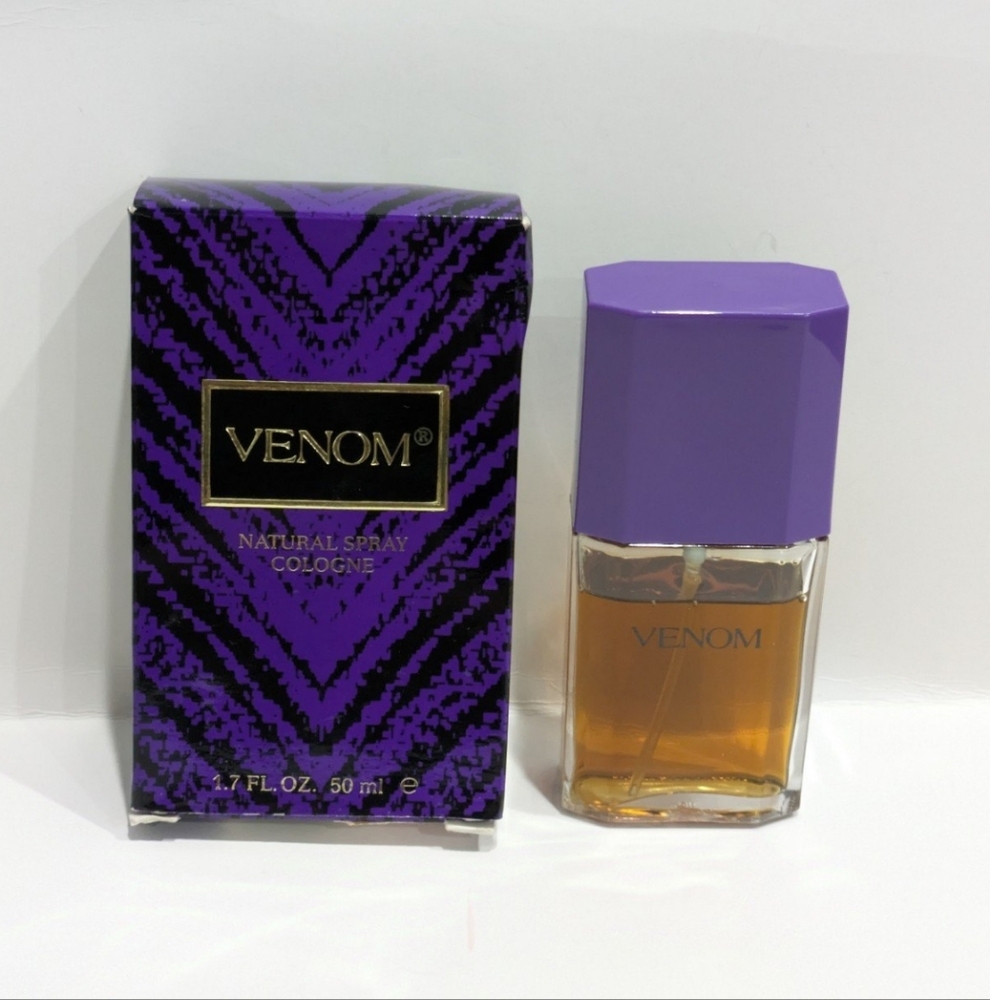 VENOM Cologne Vintage  Spray 1.7oz By Parfums Celeste 1988 w Box 90% Full
